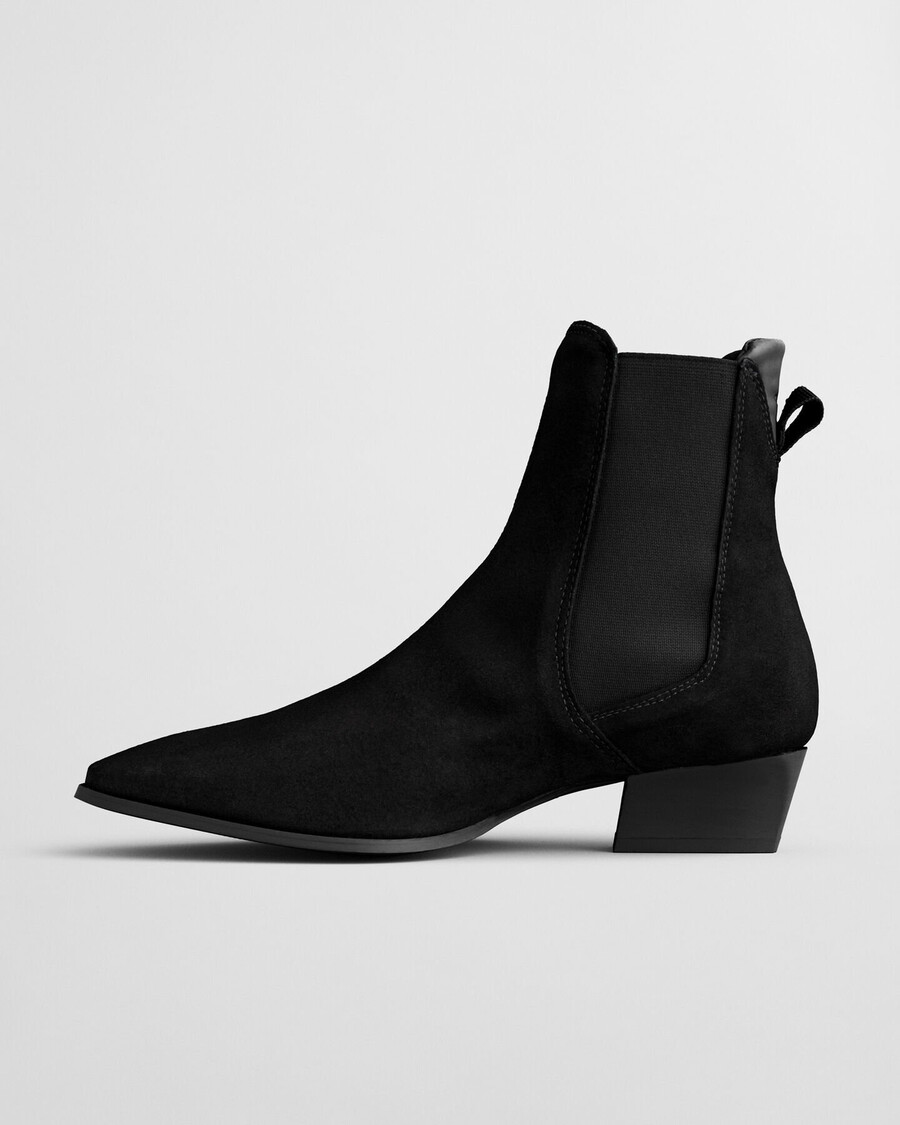 botas de ante bassotte - negras