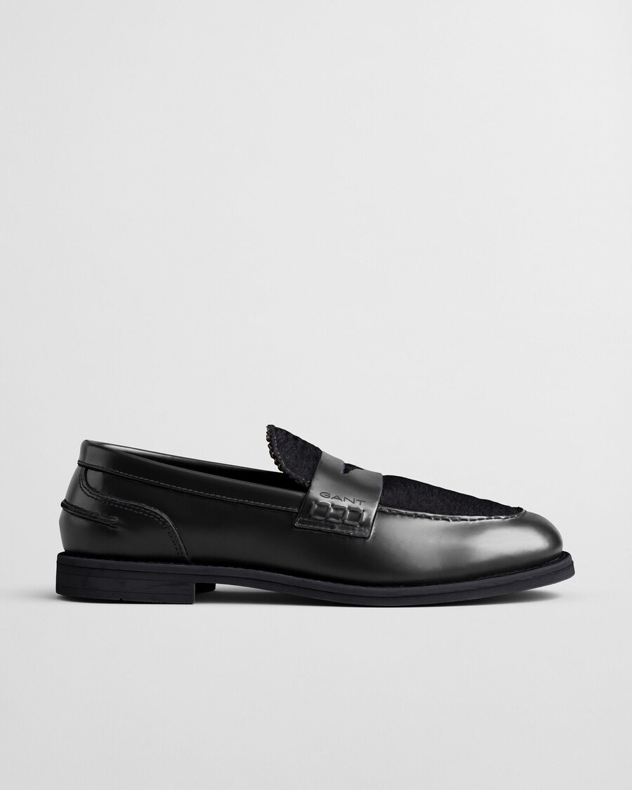 mocasines gracelyn de piel sintética - negro