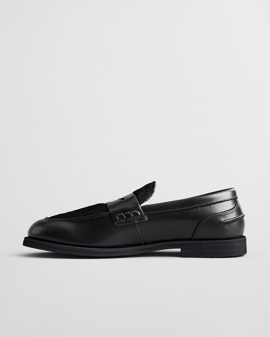 mocasines gracelyn de piel sintética - negro