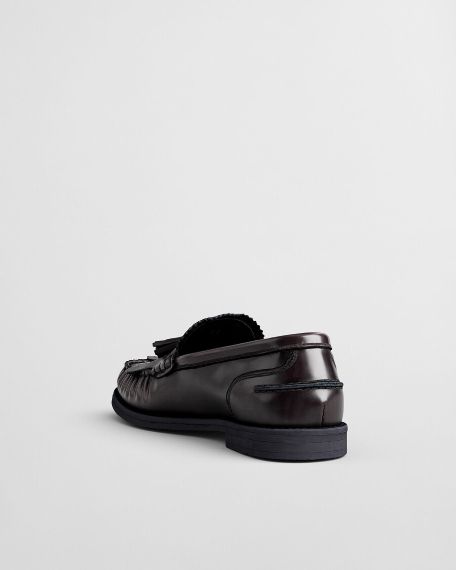 mocasines de piel gracelyn - vino ciruela