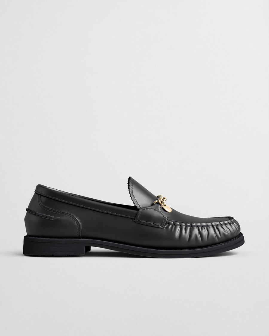 mocasines de cuero gracelyn - negro