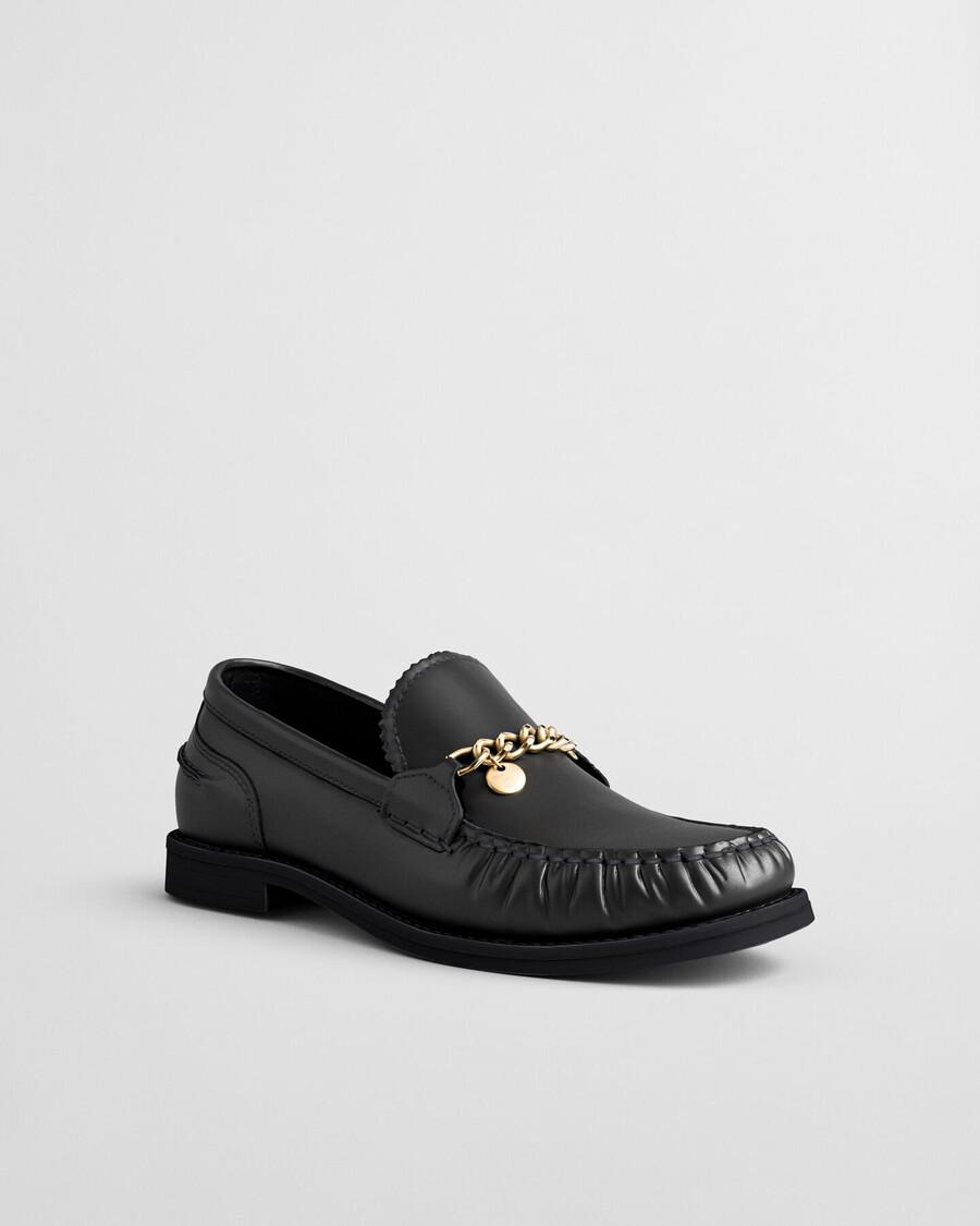 mocasines de cuero gracelyn - negro