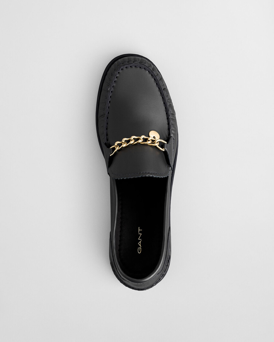 mocasines de cuero gracelyn - negro