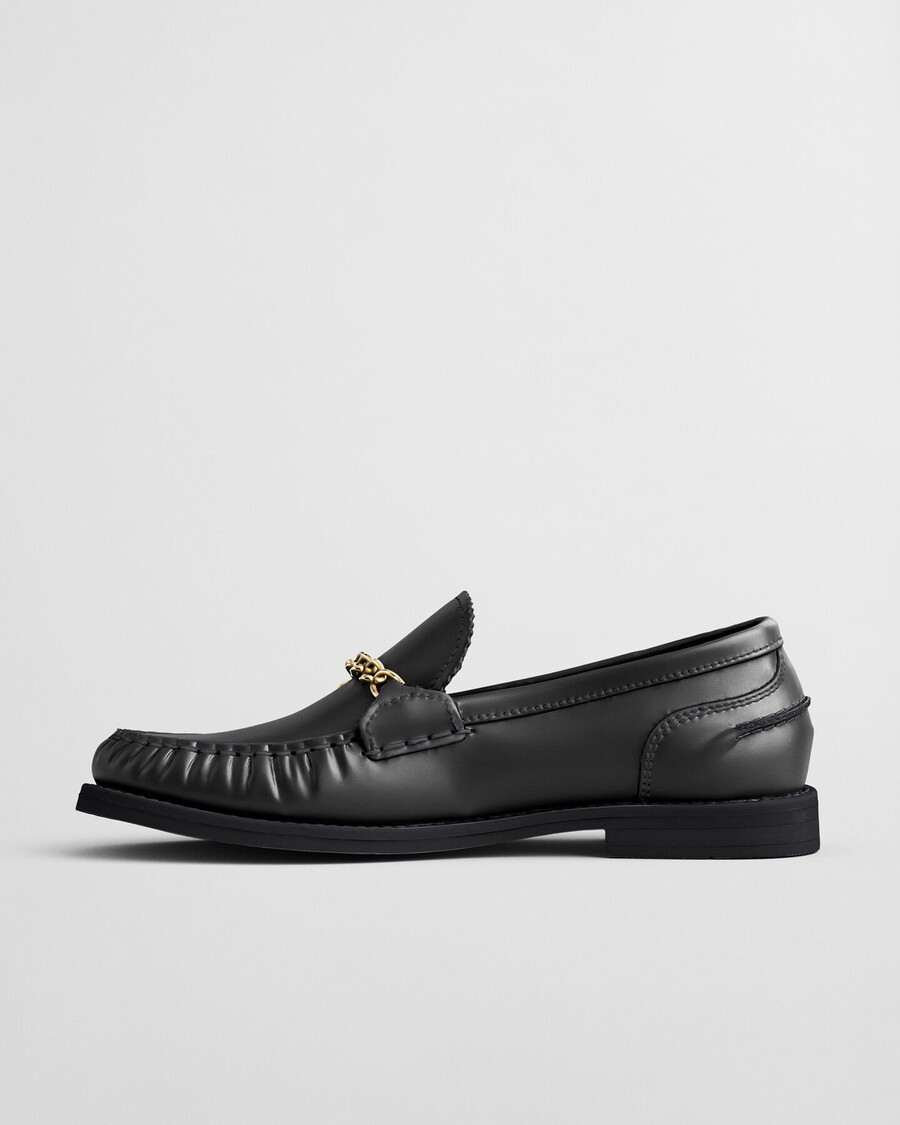 mocasines de cuero gracelyn - negro